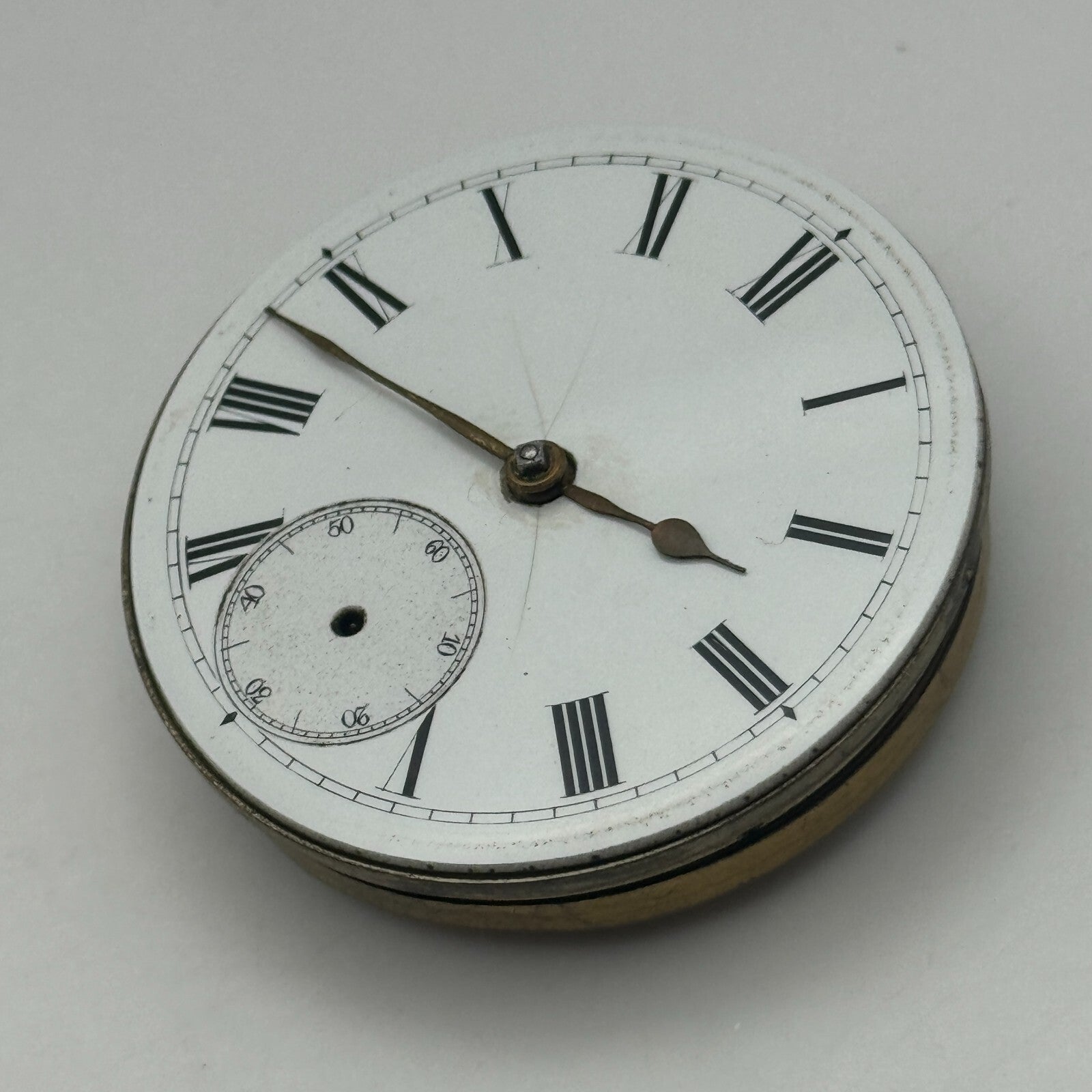 45.8mm Antique Brooklyn Watch Co BWC Key Wound Pocket Watch Movement PARTS