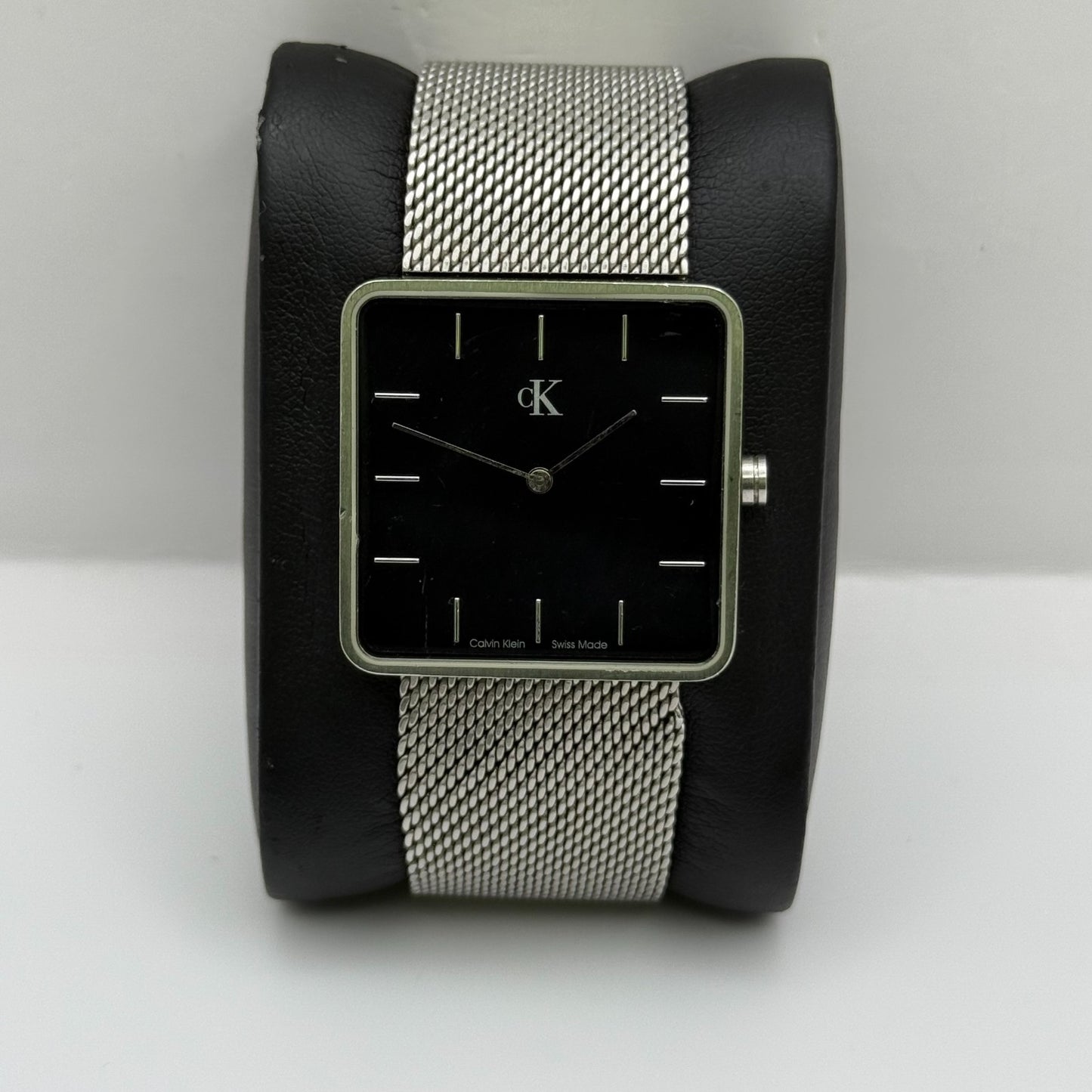 Calvin Klein Ladies Quartz Watch Black Dial Mesh Strap Swiss 30mm PARTS REPAIR