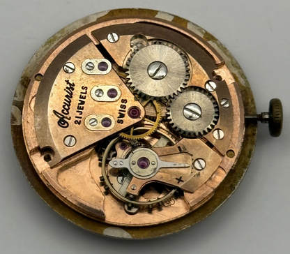 ETA 2409 Watch Movement Running Accurist Date Manual Wind Vintage Parts 25.8mm