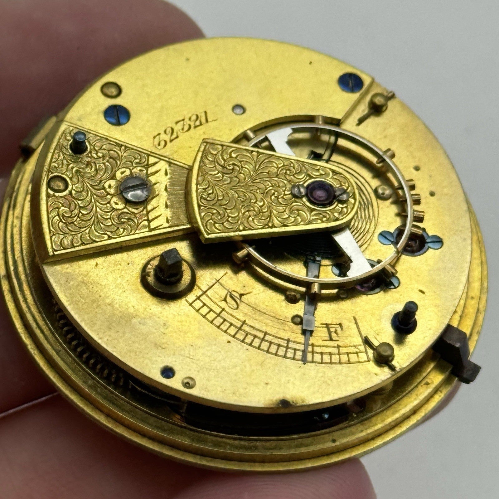 39mm Running Antique High Quality English Fusee Pocket Watch Movement -  RESTORE