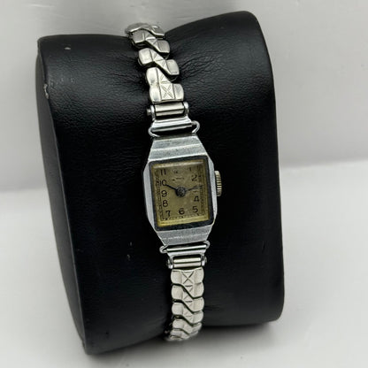 14mm Vintage Ladies Manual Wind Stainless Steel Sizor Band Watch PARTS / REPAIR