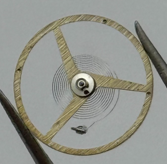 Felsa 4000 4010 Balance Wheel Complete And Spring 1435 M Watch Movement Parts 