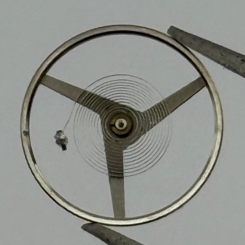 Peseux 320 Balance Wheel Complete And Spring  1076 M Watch Movement Parts 