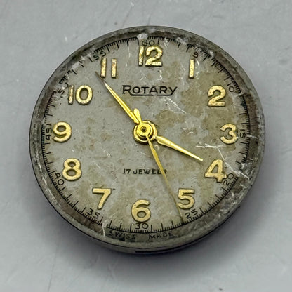 19.8mm Vintage Rotary ETA 1301 Swiss Manual Wind Watch Movement PARTS REPAIR