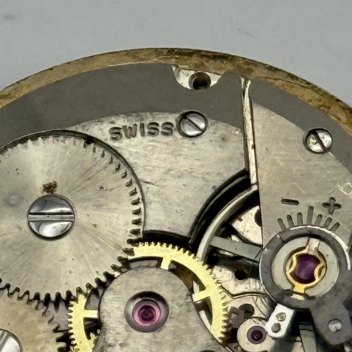 AS 1702/03 Watch Movement Date Rotary Manual Wind Vintage Swiss Parts 25.9mm