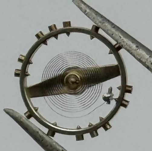 AS 970 Balance Wheel Complete And Spring 28 M Watch Movement Parts NOS