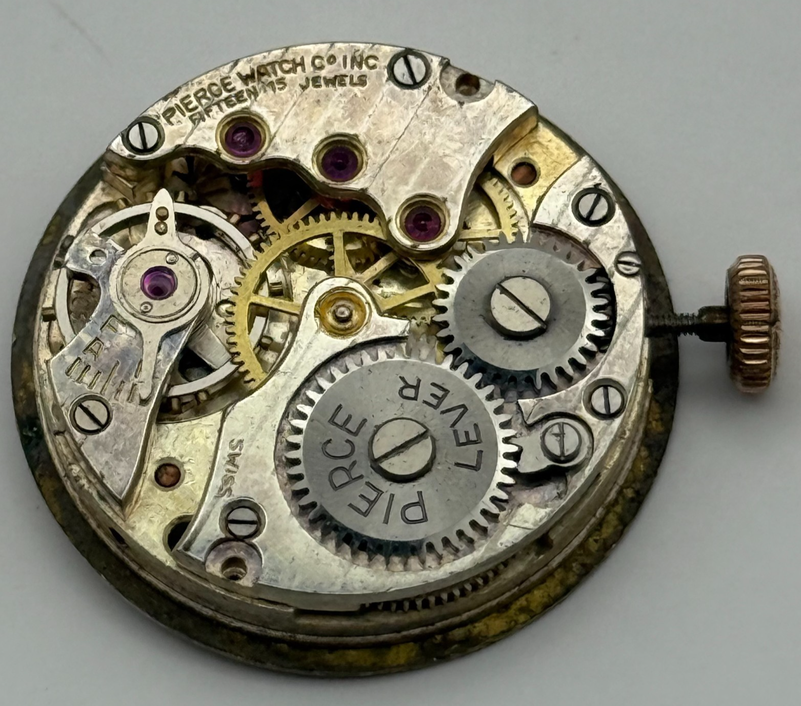 Majex Pierce 103 Watch Movement Running Manual Wind Vintage Parts Repair 23.6mm