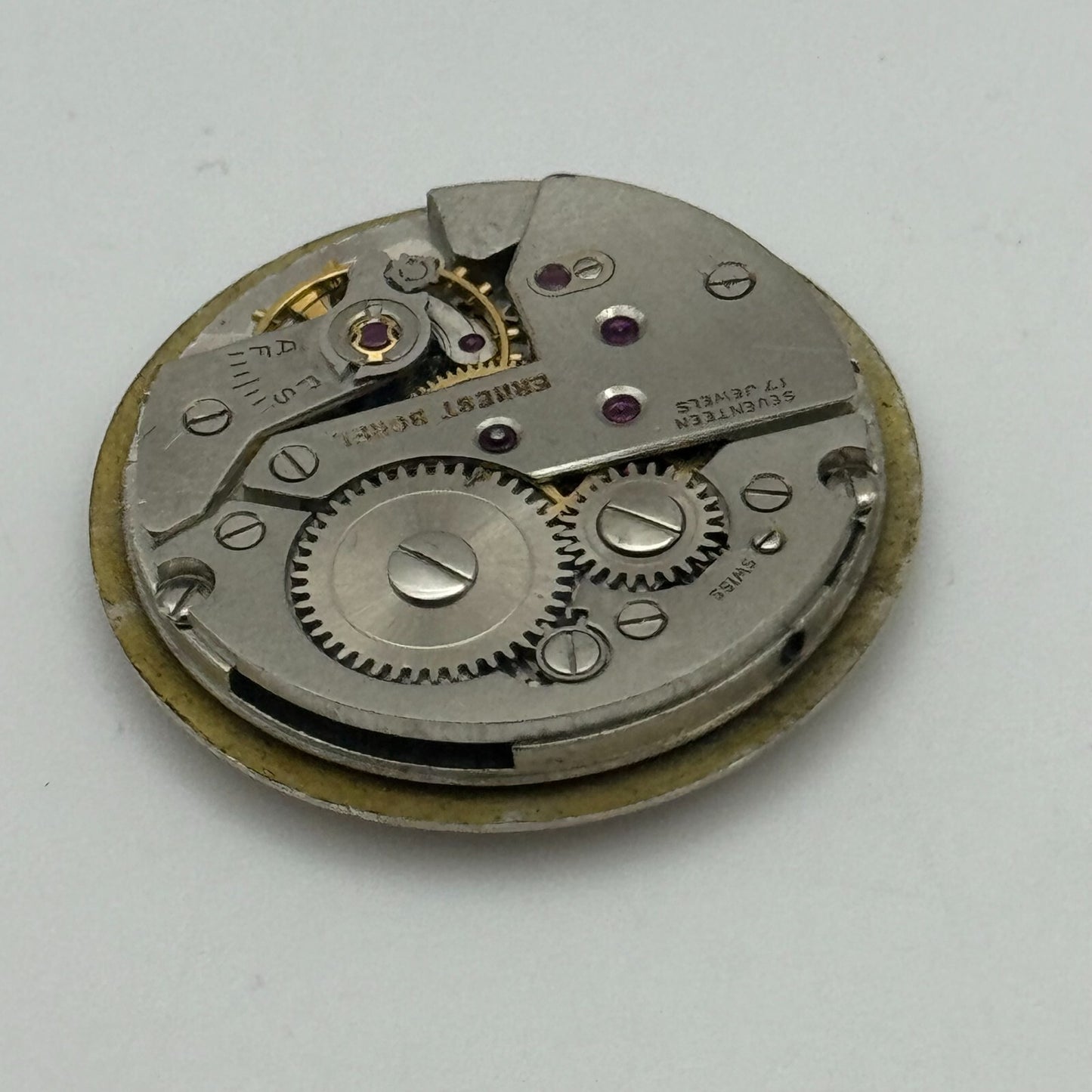26mm Ernest Borel Incastar Manual Wind 17 Jewels Watch Movement Swiss Made PARTS