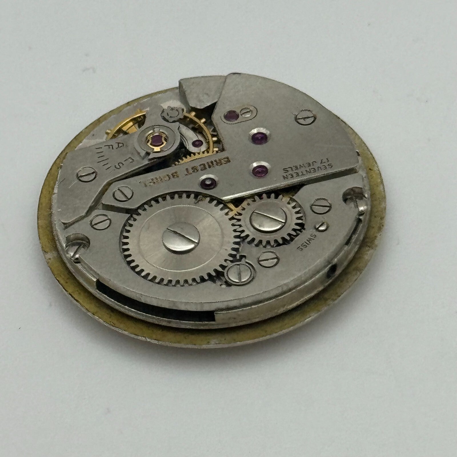 26mm Ernest Borel Incastar Manual Wind 17 Jewels Watch Movement Swiss Made PARTS