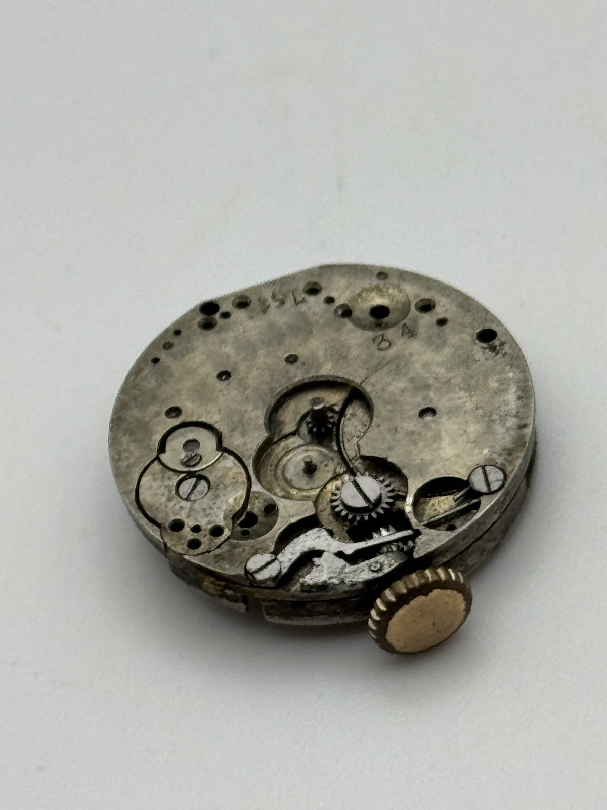 20.5mm Vintage Interesting unidentified Manual Wind Swiss Watch Movement REPAIR