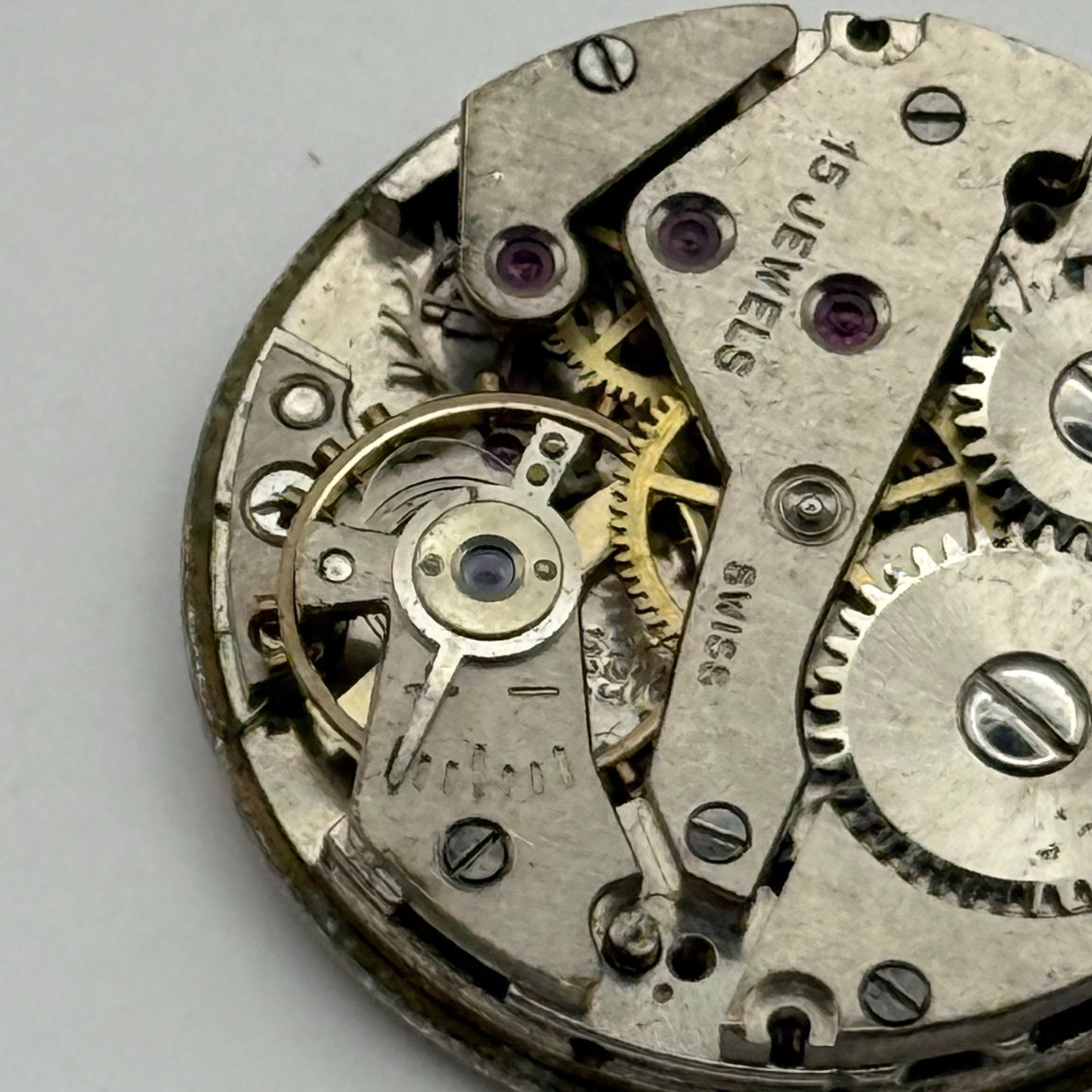 AS 1123 1124 Watch Movement Avia Manual Wind Vintage Swiss Parts Repair 25mm