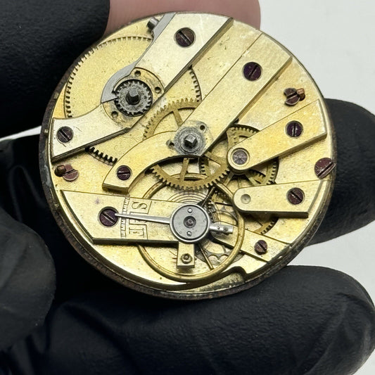 35.1mm Quality White Porcelain Dial Cylinder Watch Movement FOR PARTS