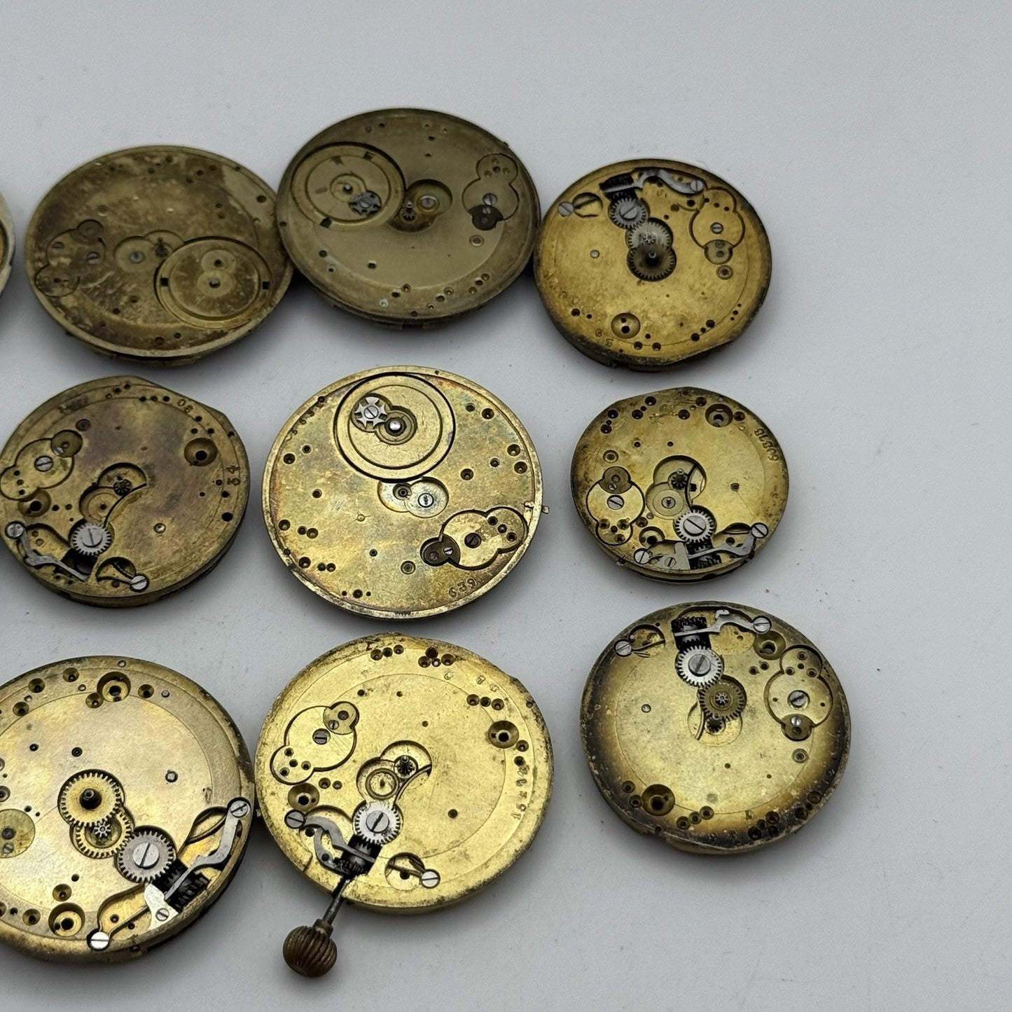 Bundle Mixed Antique / Vintage Pocket Watch Movements Joblot PARTS REPAIR SPARES