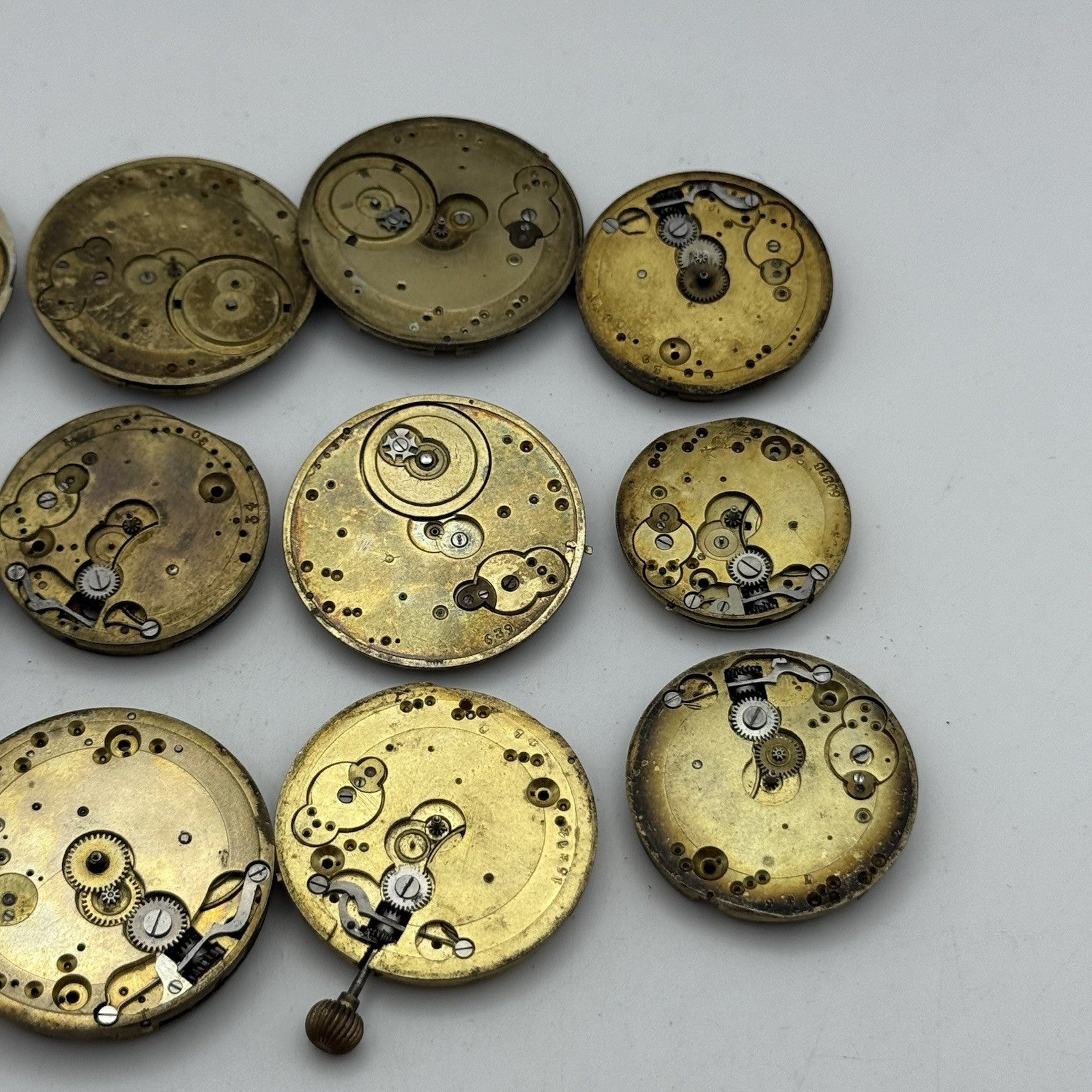 Bundle Mixed Antique / Vintage Pocket Watch Movements Joblot PARTS REPAIR SPARES