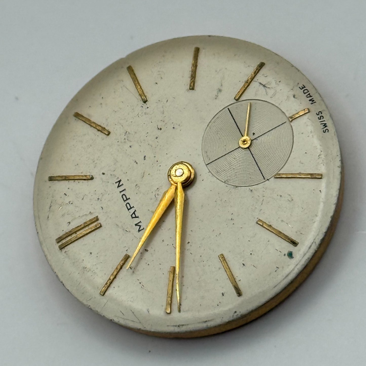 AS 1002 984 Watch Movement Mappin Manual Wind Vintage Swiss Parts Repair 28.6mm