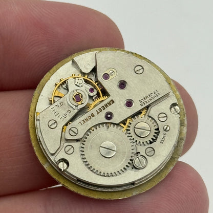 26mm Ernest Borel Incastar Manual Wind 17 Jewels Watch Movement Swiss Made PARTS