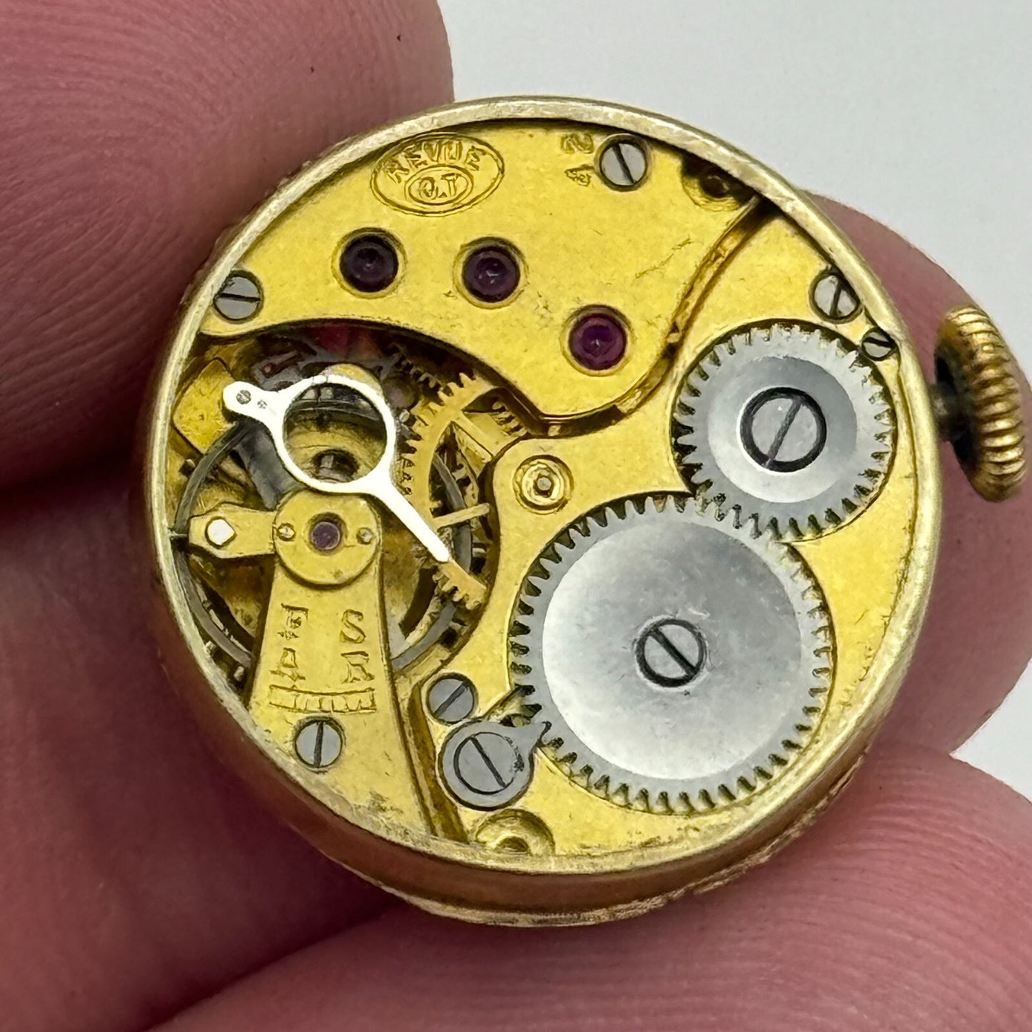 19.9mm Revue GT Cal 42 Manual Wind Watch Movement Swiss Vintage PARTS SPARES