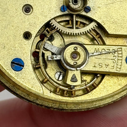 45.3mm Antique Dimier Freres & Cie D F & C Key Wound Pocket Watch Movement PARTS