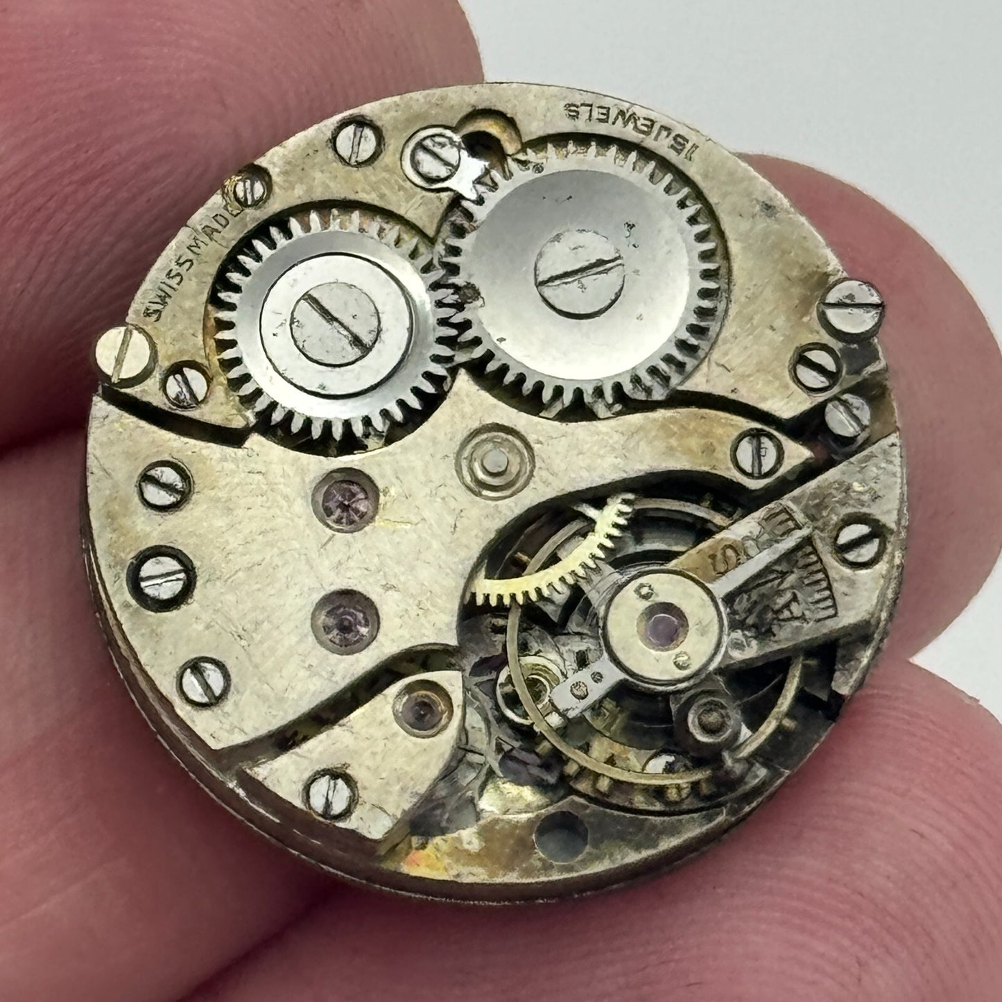 23.6mm 15 Jewels Roman Numerals Trench Watch Movement Manual Wind PARTS SPARES