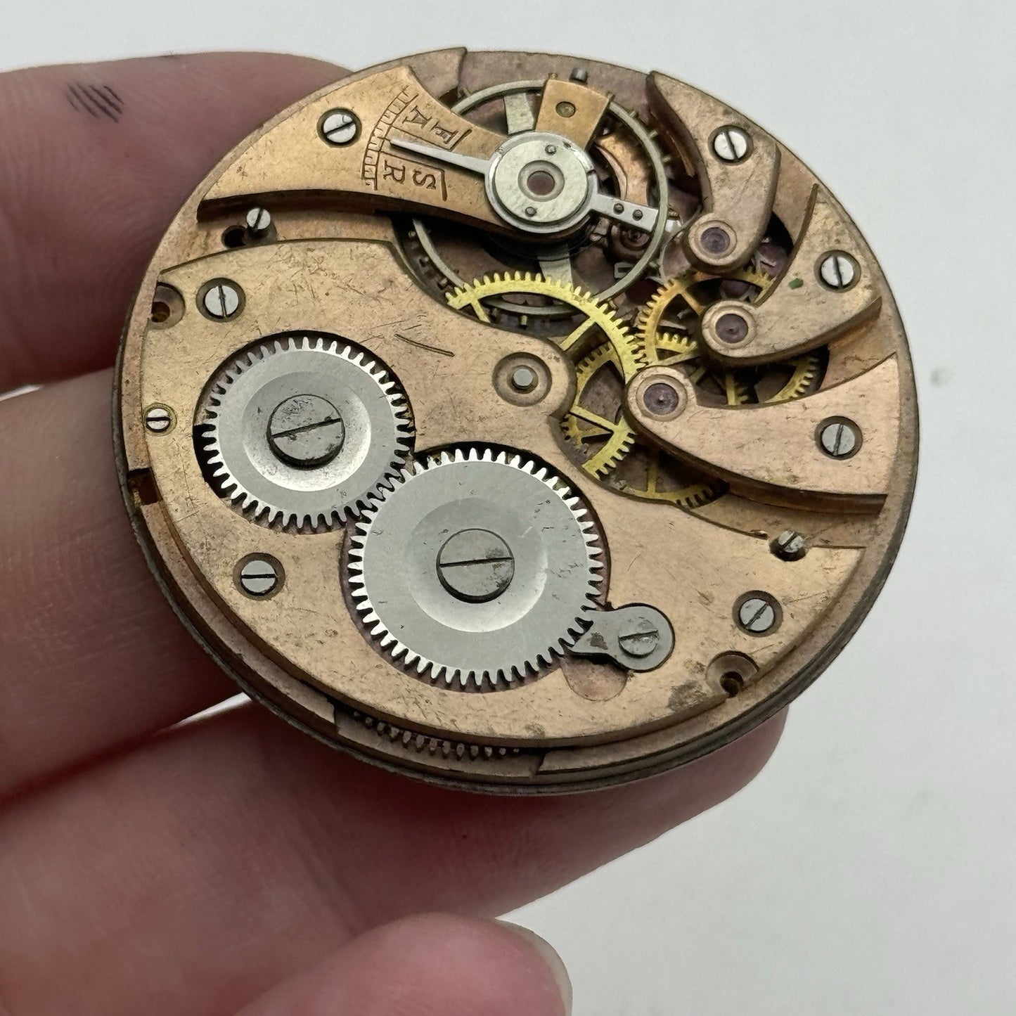 42.7mm Unidentified Trademark Thin Vintage Pocket Watch Movement PARTS REPAIR