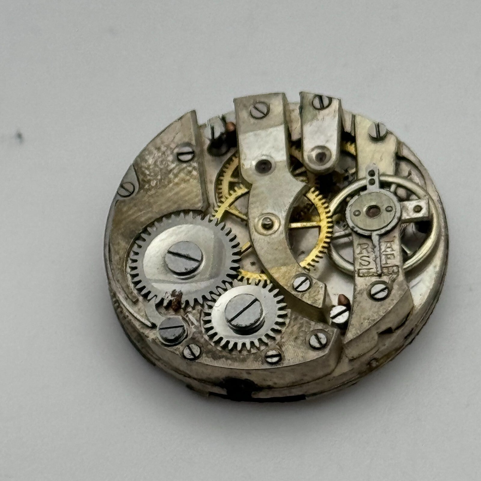 23.6mm Unidentified Cylinder Escapement Trench Watch Movement  Manual Wind PARTS