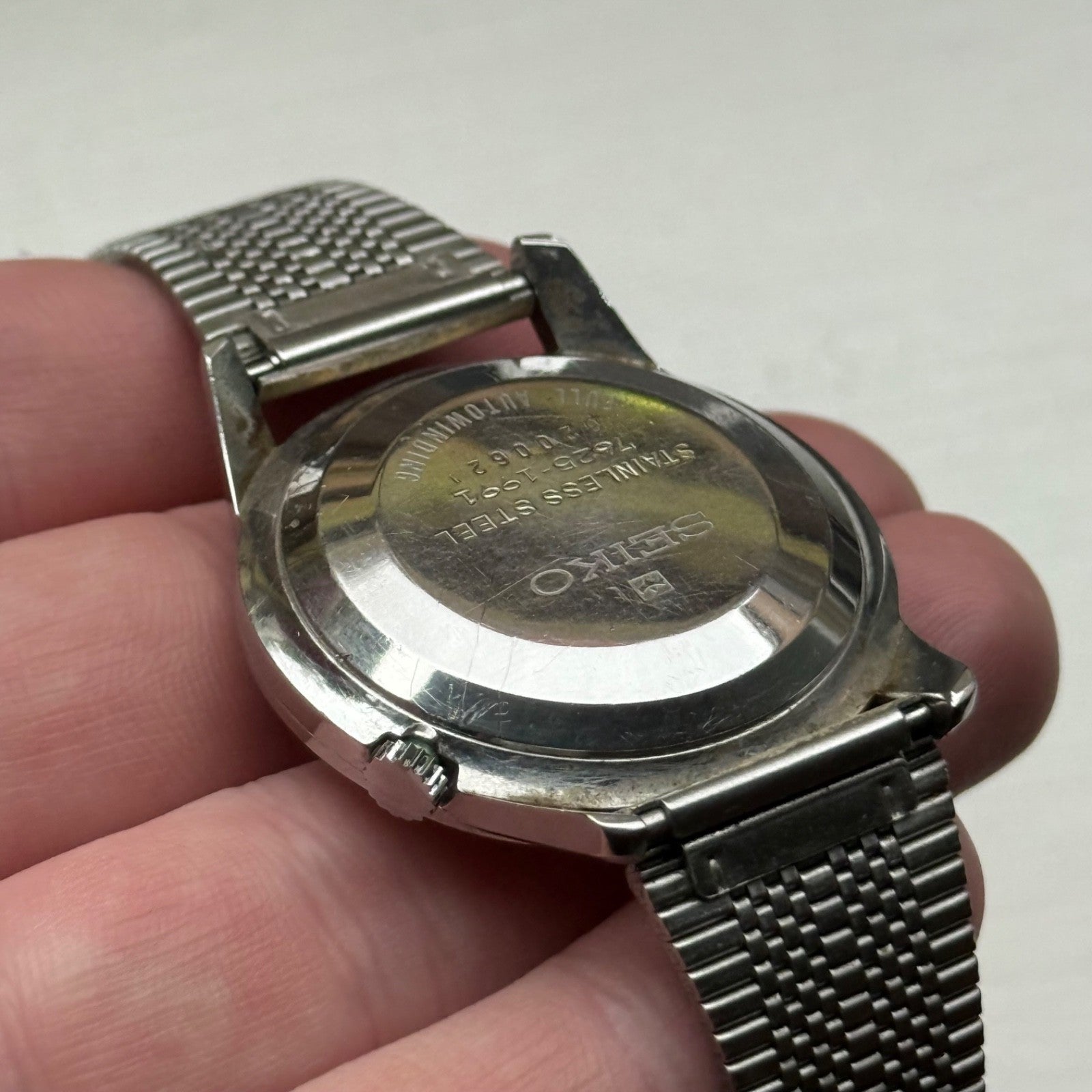 Men's Vintage Seiko Full AutoWinding Watch Diashock Bracelet 36mm Japan Running