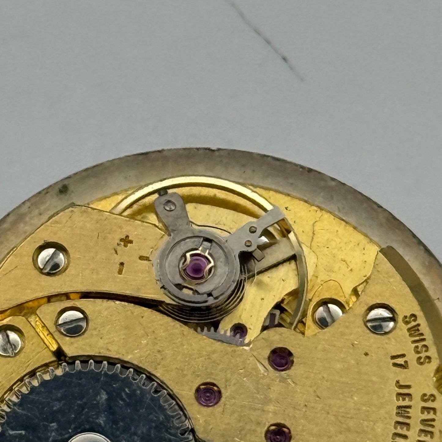 FHF ST 96 Pointer Watch Movement Running Avia Manual Wind Vintage Parts 25.9mm