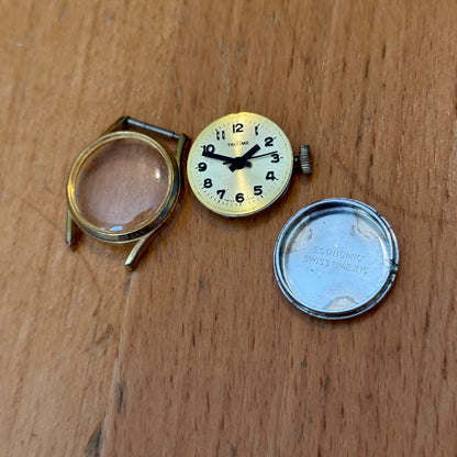 21mm Vintage Trutime Swiss Ronda RE 8133 Manual Wind Watch PARTS / REPAIR