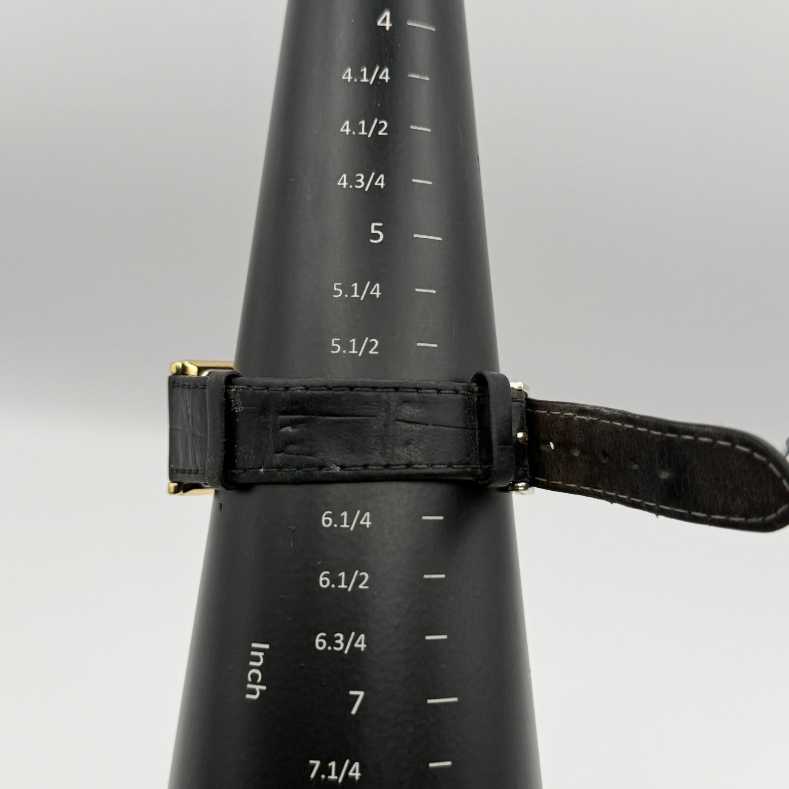 Pulsar Tank Watch Quartz Rectangular Date Dial Black Strap Japan Working 23mm