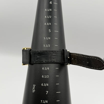 Pulsar Tank Watch Quartz Rectangular Date Dial Black Strap Japan Working 23mm