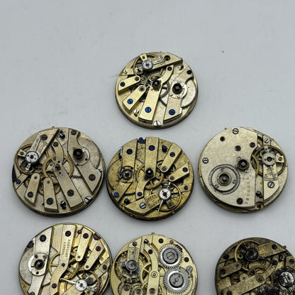 Bundle Mixed Antique / Vintage Pocket Watch Movements Joblot PARTS REPAIR SPARES