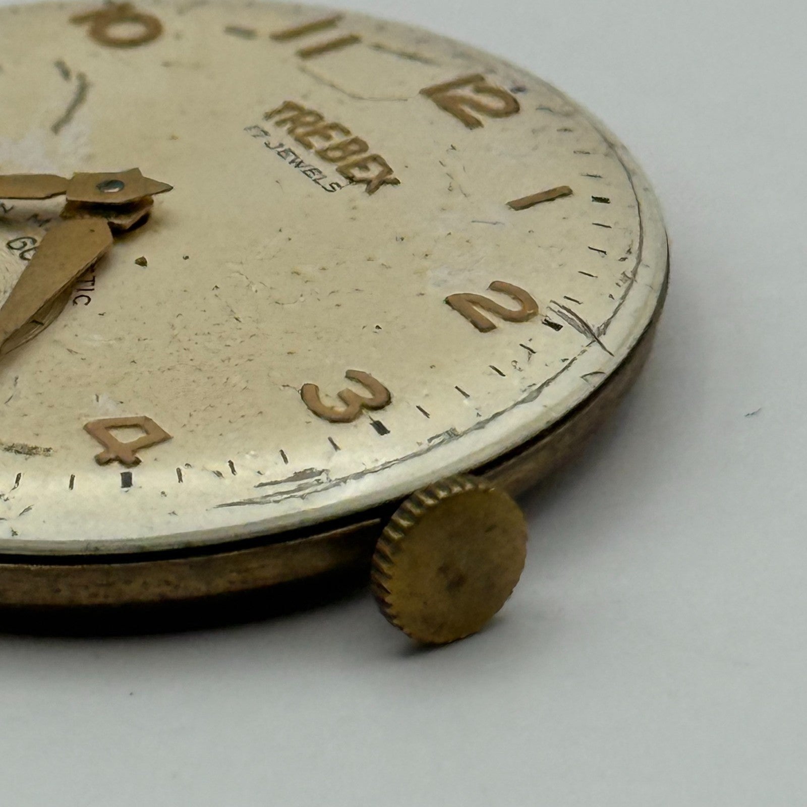 Felsa 398 Watch Movement Trebex Running Manual Wind Vintage Parts Repair 32.6mm