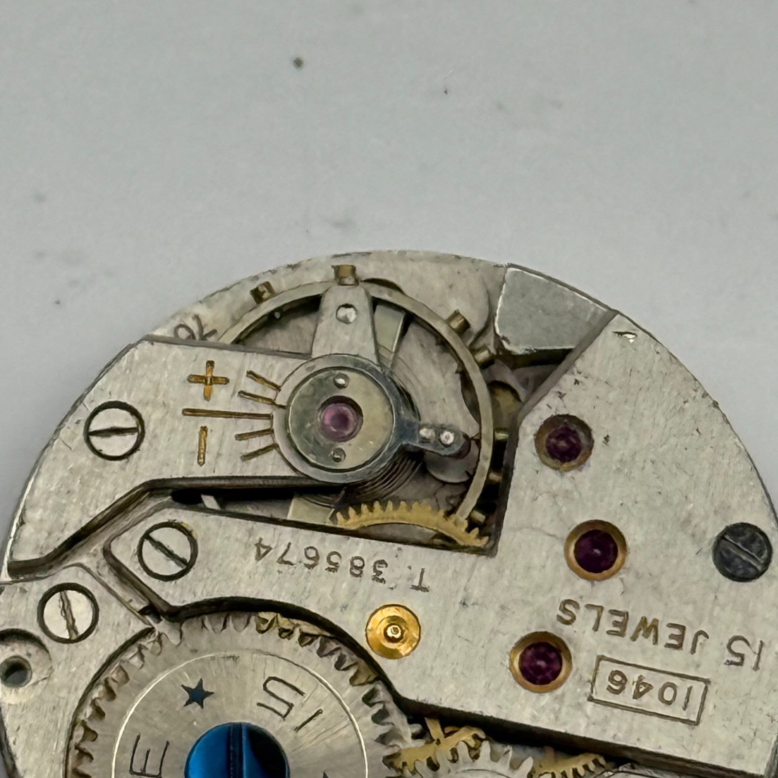 FHF 70 Watch Movement Rone Fifteen 1046 Manual Wind Vintage Parts Repair 23.7mm