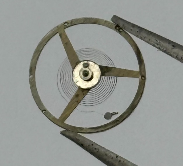 FEF 370 Balance Wheel Complete And Spring Inca Renata 1169 Watch Movement Parts 