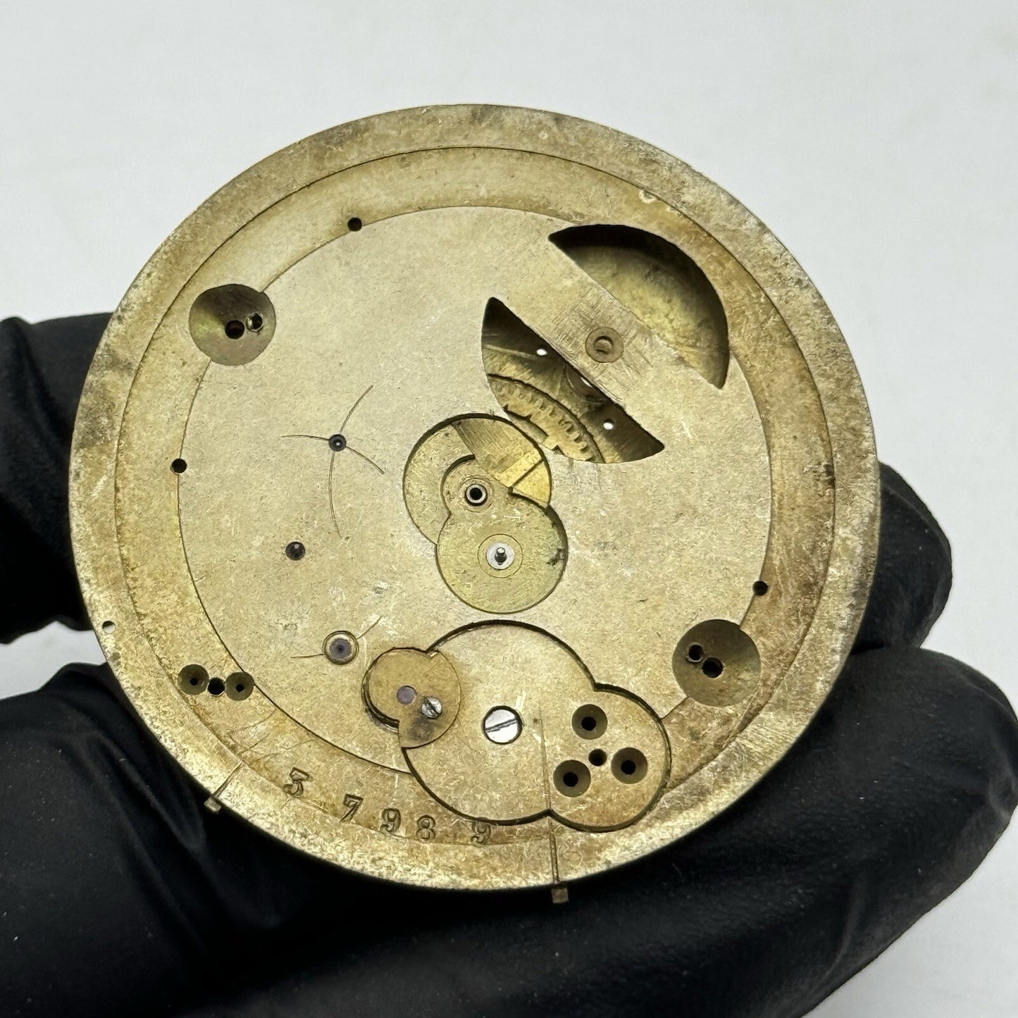 47.5mm Manual Wind Unidentified Key Wound Pocket Watch Movement FOR PARTS