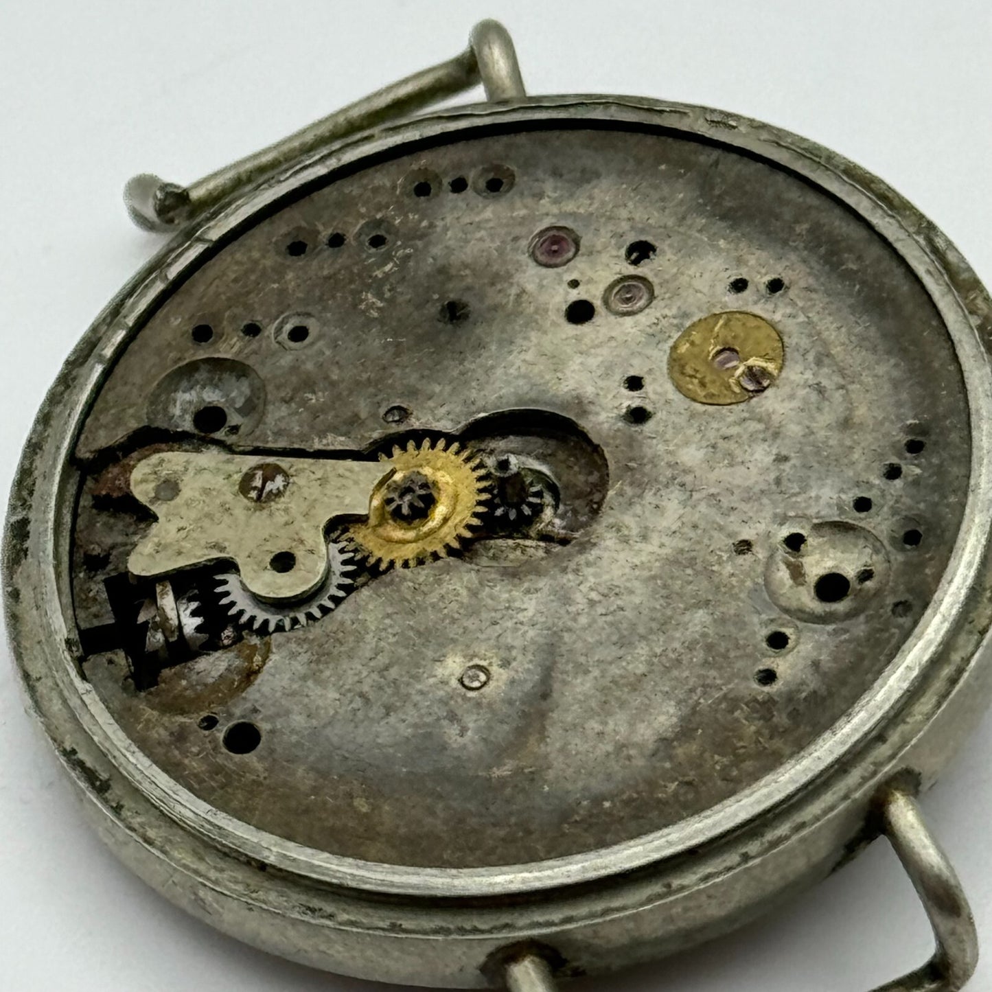 33.6mm Unidentified 15 Jewels Men's Trench Watch Movement Manual Wind PARTS