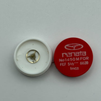 FEF 6620 Balance Wheel Complete And Spring 5½’’’ 1450 M Watch Movement Parts 