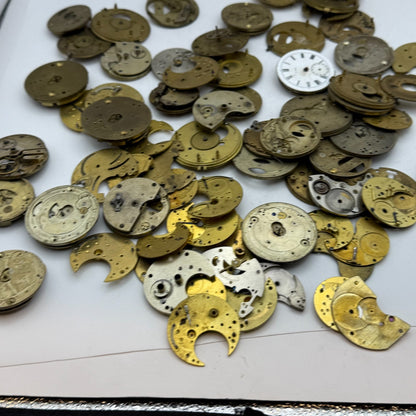 Large Bundle Of Antique Partial Pocket Watch Movements Joblot PARTS REPAIR SPARE