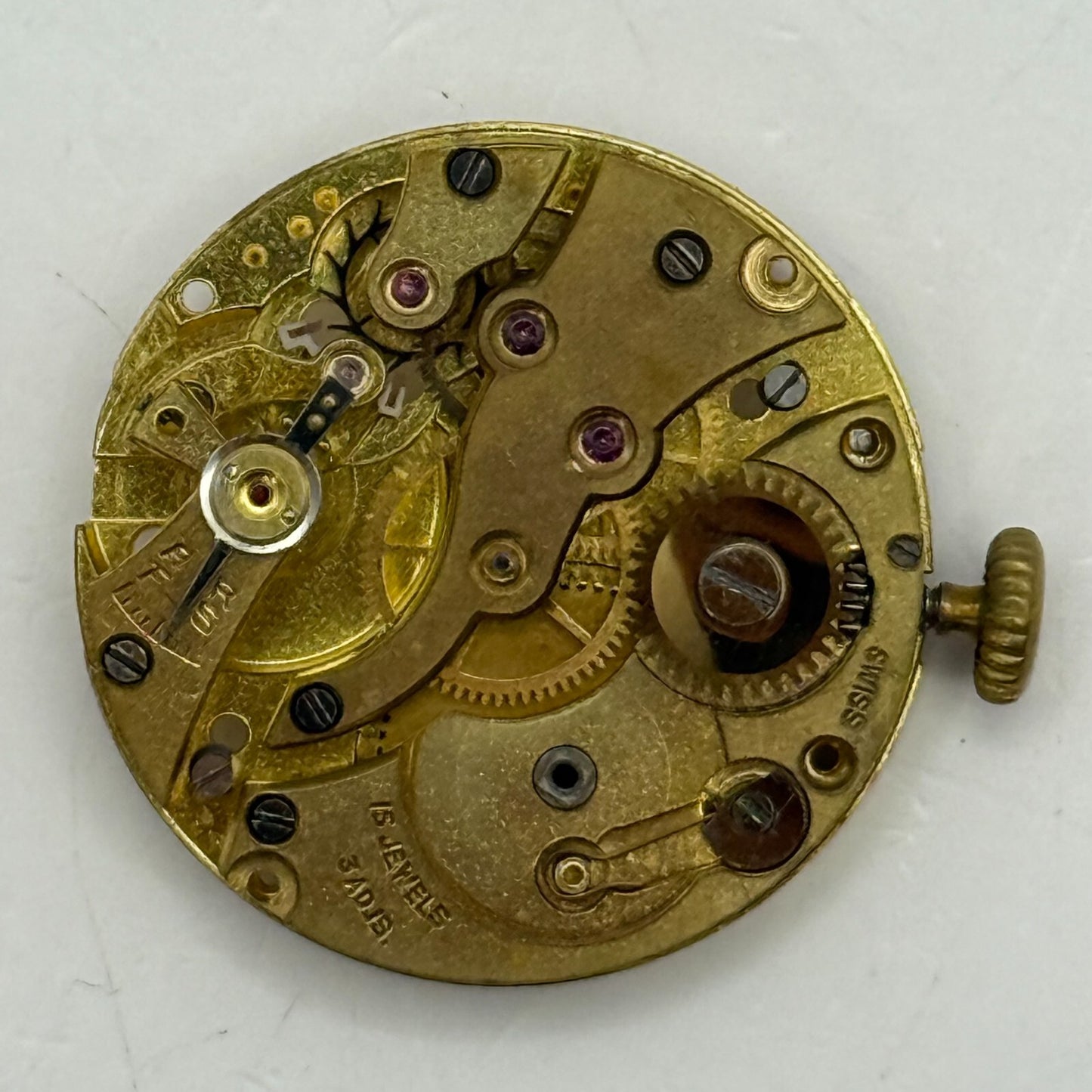 26mm Vintage AS 554 Trench Swiss Manual Wind Watch Movement PARTS REPAIR