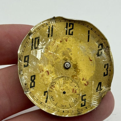 41.6mm Vintage Swiss Open Face Pocket Watch Movement PARTS REPAIR SPARES
