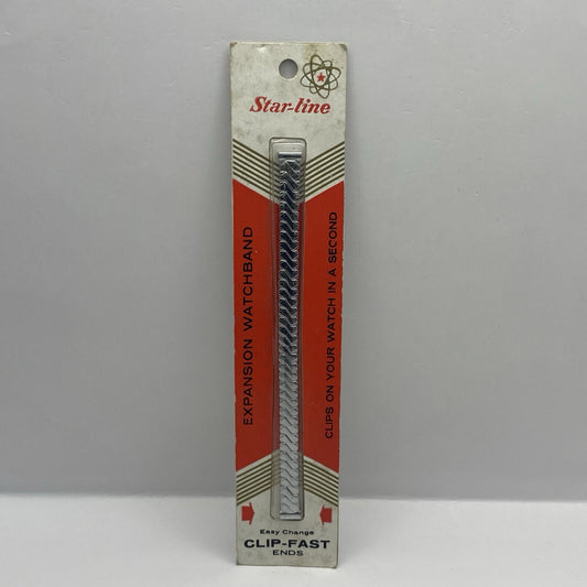 13.5cm Brand New NOS Vintage Star-Line Expansion Watch Band Clip Fast English