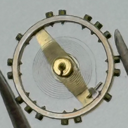 FHF 57 Balance Wheel Complete And Spring 1053 M Watch Movement Parts NOS