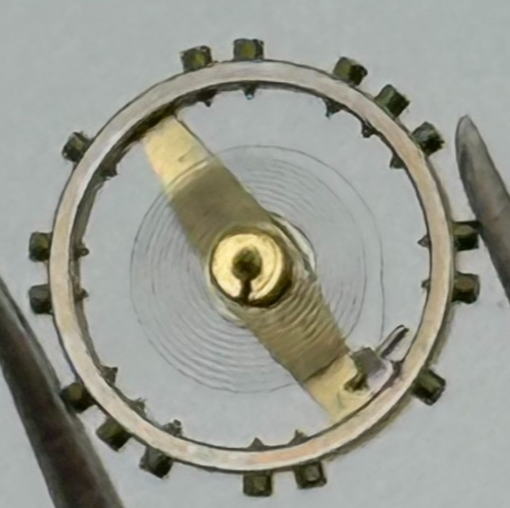 FHF 57 Balance Wheel Complete And Spring 1053 M Watch Movement Parts NOS