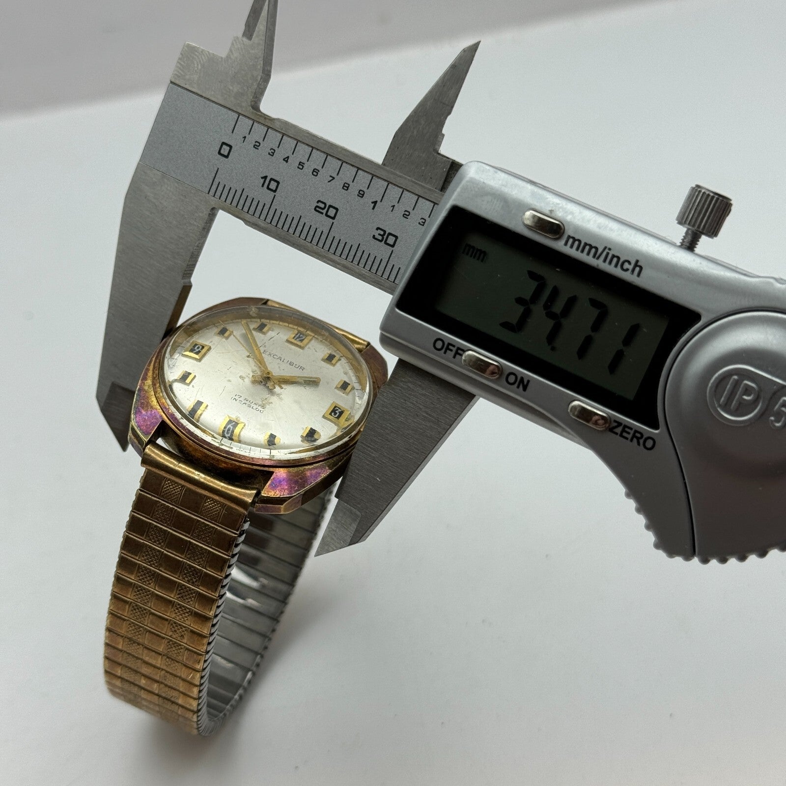 34mm Men’s Vintage Excalibur Tissot 781-1 Manual Wind Gold Plated Watch PARTS