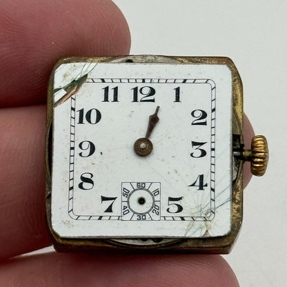 23.3mm Marvin U.S Patent Sub Seconds Trench Watch Movement Manual Wind PARTS