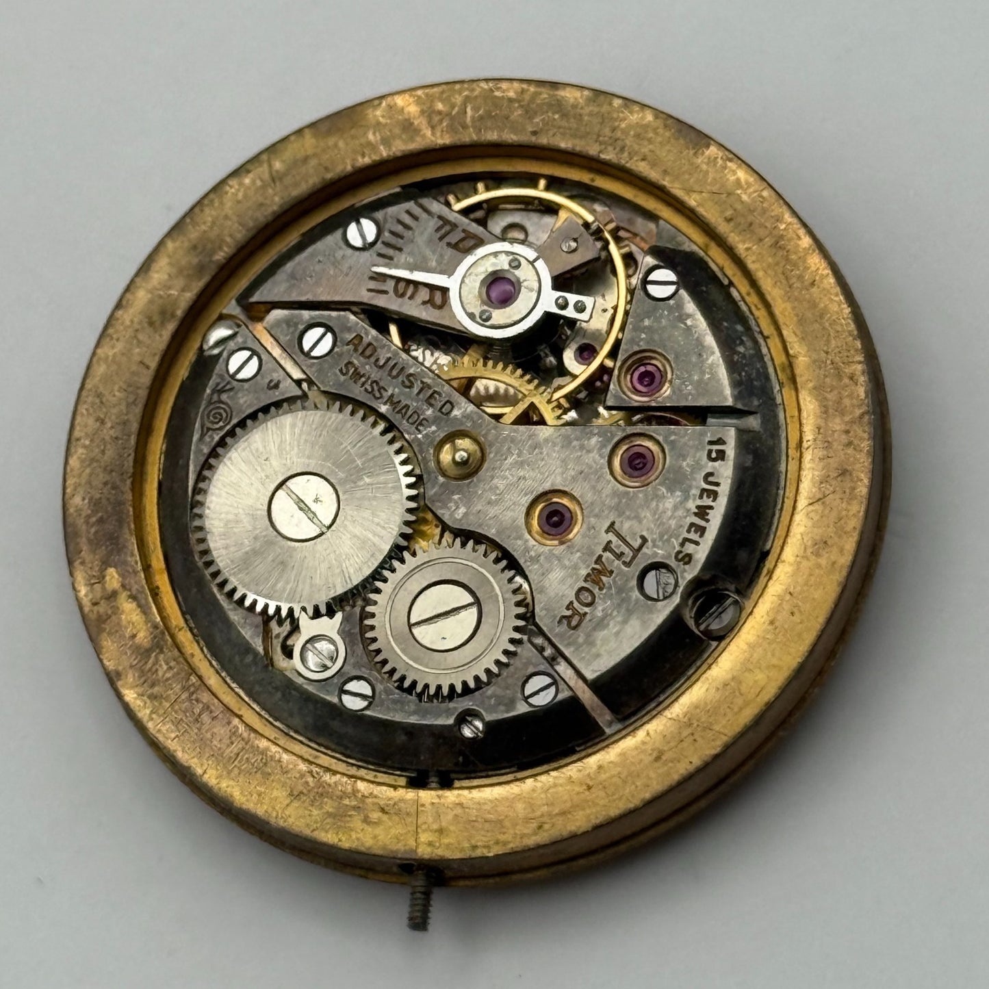 AS 1200 Watch Movement Timor Manual Wind Vintage Swiss Parts Repair 30.4mm