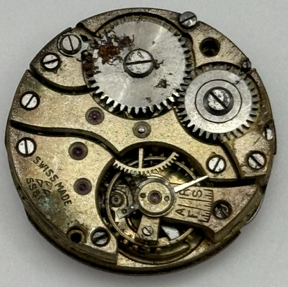 22.6mm Stauffer S S & Co Manual Wind Trench Watch Movement Swiss Vintage PARTS