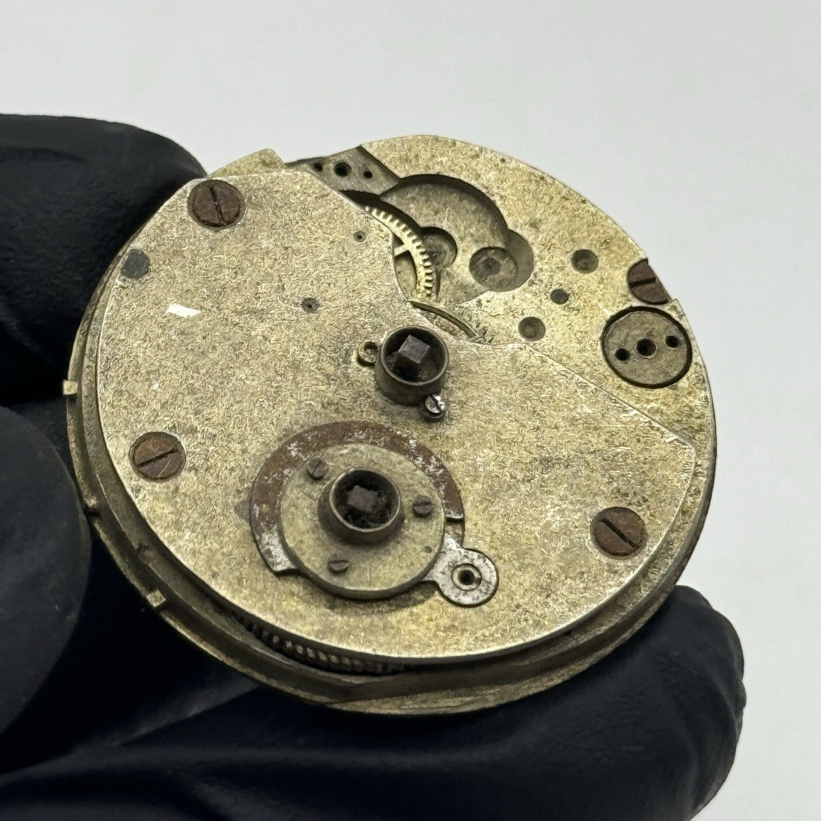 36.2mm Beautiful Patterned Dial Cylinder Pocket Watch Movement FOR PARTS