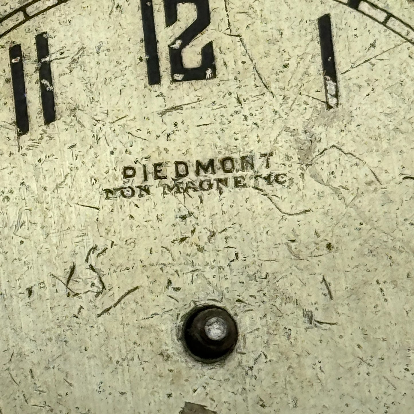 43.1mm Open Face Piedmont Watch Co 6 Jewels Swiss Pocket Watch Movement PARTS