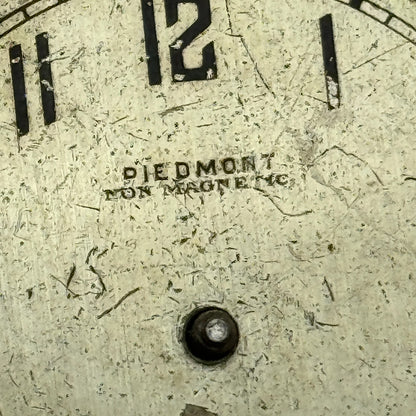 43.1mm Open Face Piedmont Watch Co 6 Jewels Swiss Pocket Watch Movement PARTS